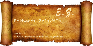 Eckhardt Zoltán névjegykártya