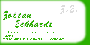 zoltan eckhardt business card